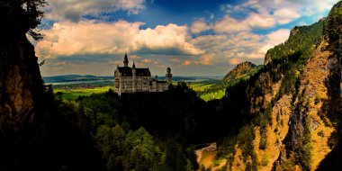 Neuschwanstein is the castle of King Ludwig clipart