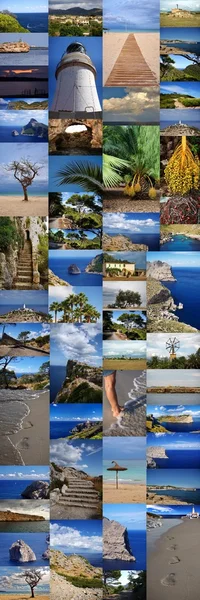 Collage till den spanska ön mallorca — Stockfoto