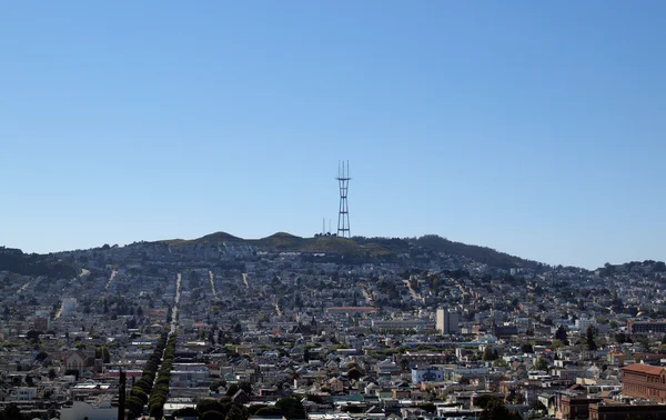 Mission Distict e Twin Peaks em São Francisco — Fotografia de Stock