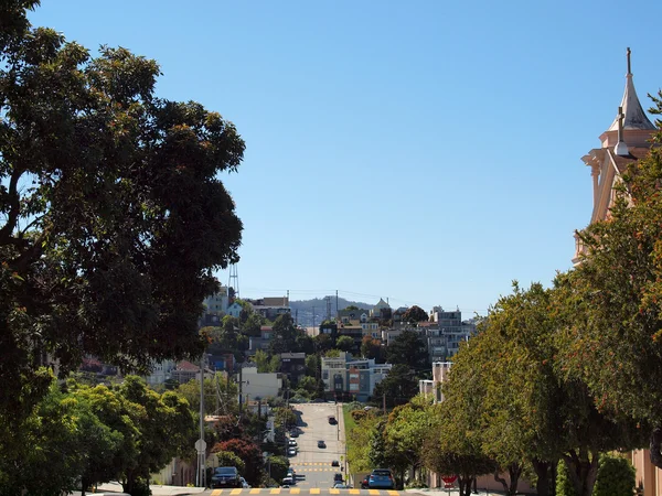 Hilly street in San Francisco — Stock Photo, Image