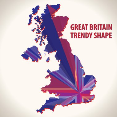 Great Britain trendy shape clipart