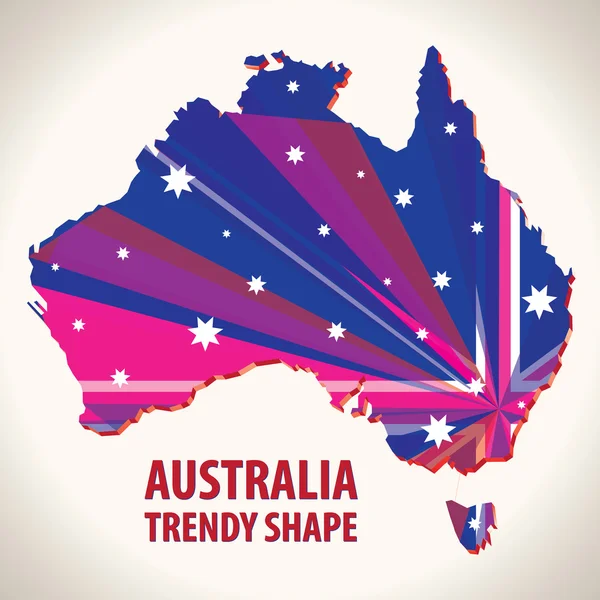 オーストラリアのトレンディな図形 — ストックベクタ