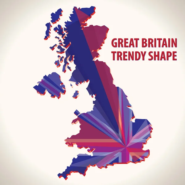 Nagy-Britannia divatos forma — Stock Vector