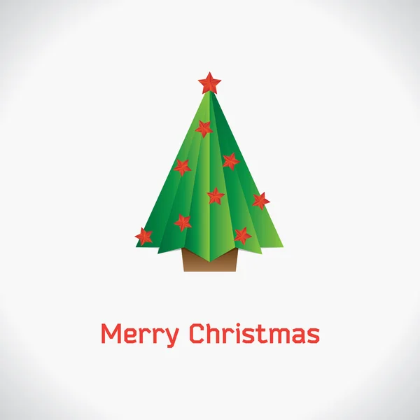 Орігамі Різдвяна ялинка — стоковий вектор