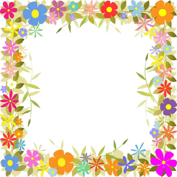 Frontera floral — Archivo Imágenes Vectoriales