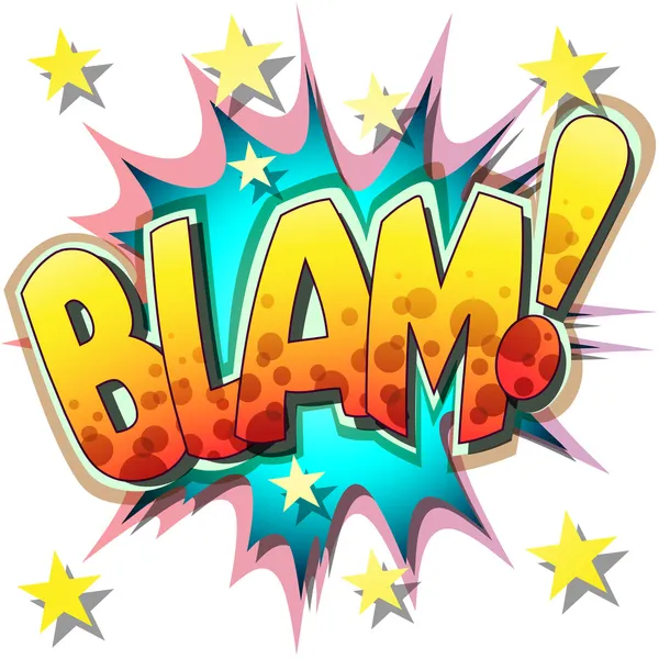 Blam Ilustración — Vector de stock