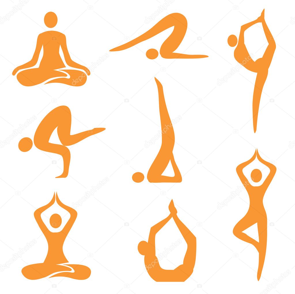 Icons_yoga_asanas Stock Illustration by ©chachar #6848739