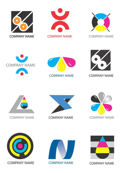 Company_logos_print_design — Stok Vektör