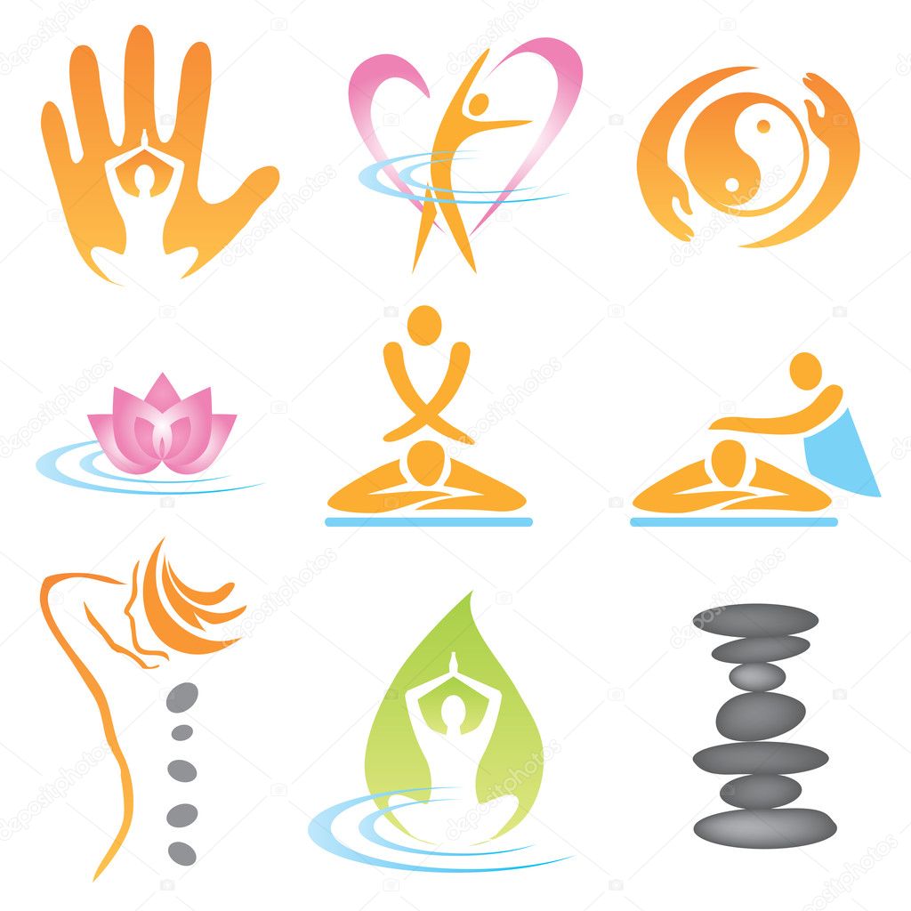 Massage Therapy Logos SVG