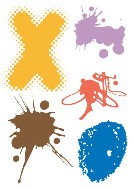 Grunge abstract elements clipart