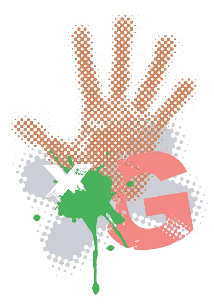 Grunge _ background _ handprint — Image vectorielle