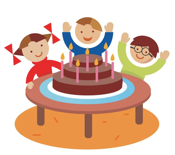 Birthday_ children_party — Stock vektor