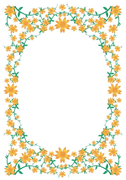 Floral flower frame — Stock Vector