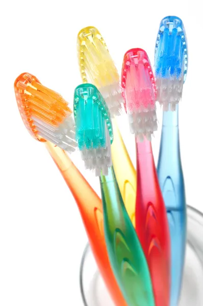 Escovas de dentes multicoloridas — Fotografia de Stock