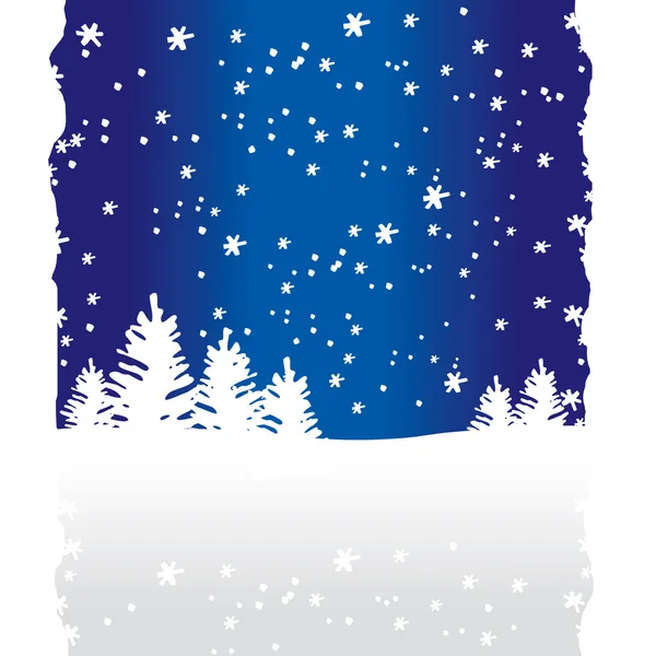 Inverno árvores fundo (ilustração ) — Vetor de Stock
