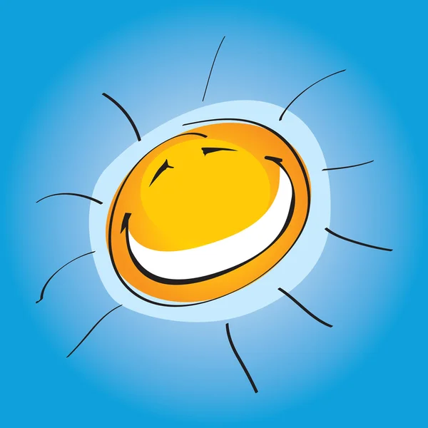 Smiley Sunny (ilustração ) — Vetor de Stock