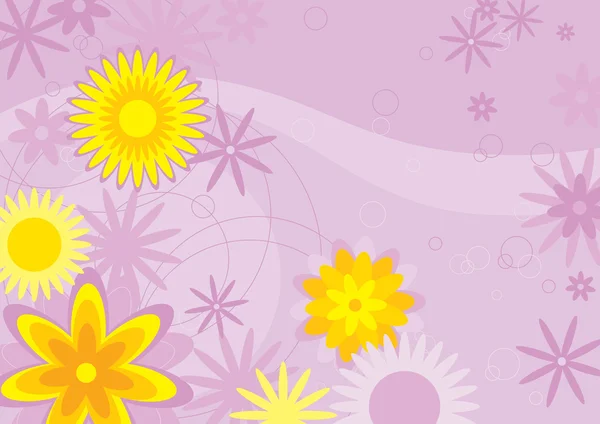 Bloemen achtergrond (illustratie) — Stockvector