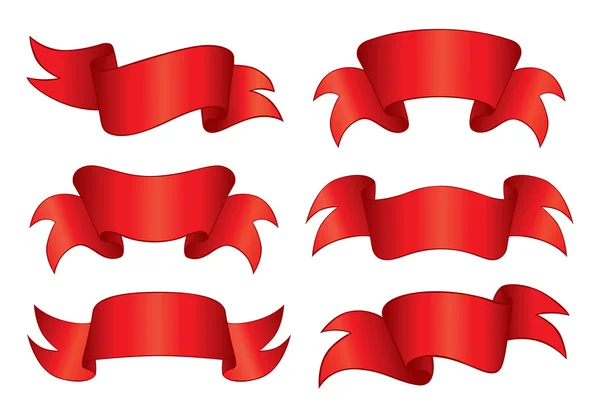 Bannières rouges — Image vectorielle