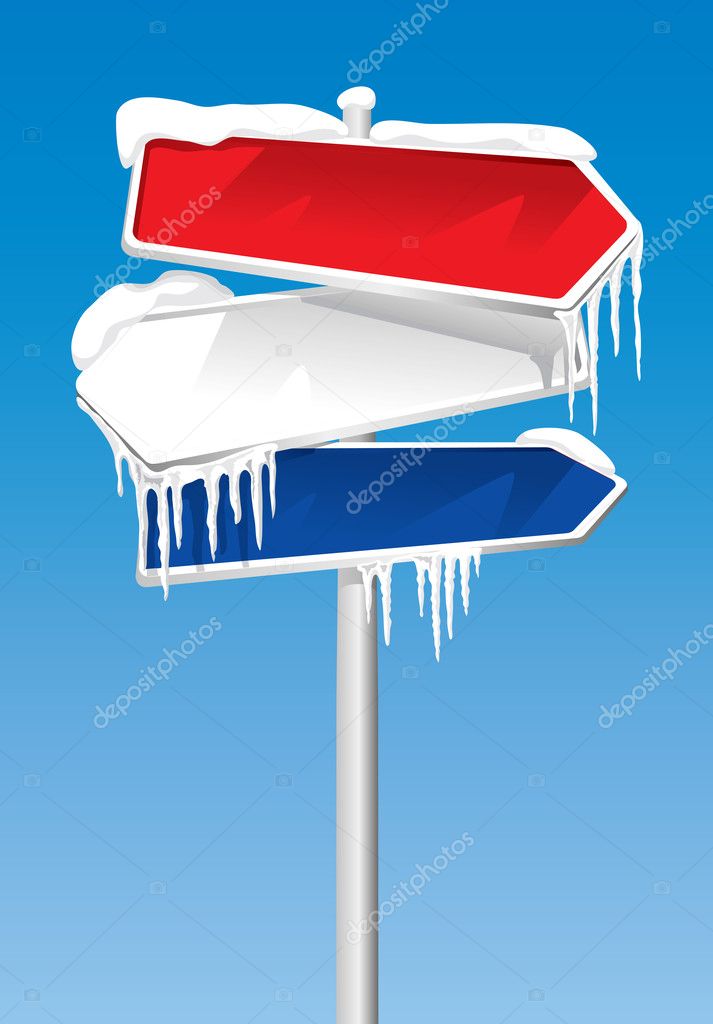 Frozen Signpost (illustration)
