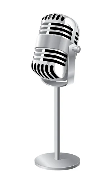 Retro Mikrofon — Stok Vektör