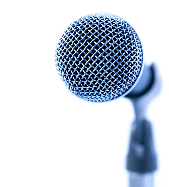 Niebieski mikrofon — Zdjęcie stockowe