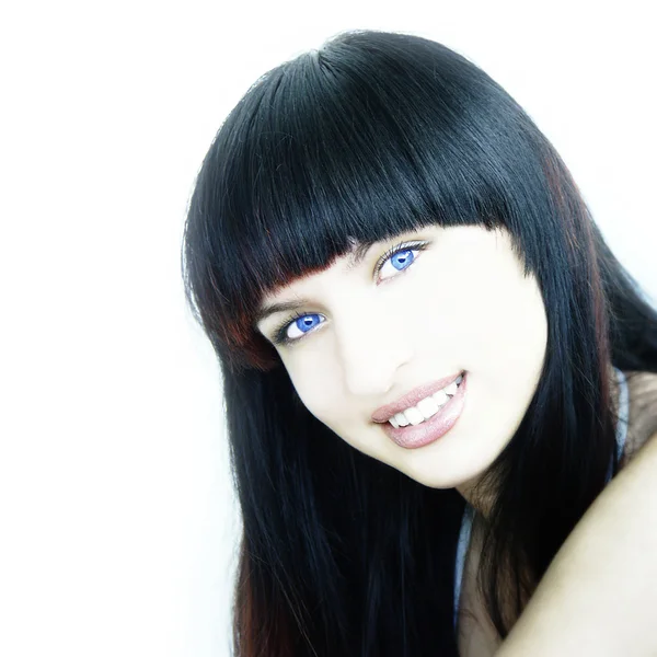 Beauté aux yeux bleus — Photo