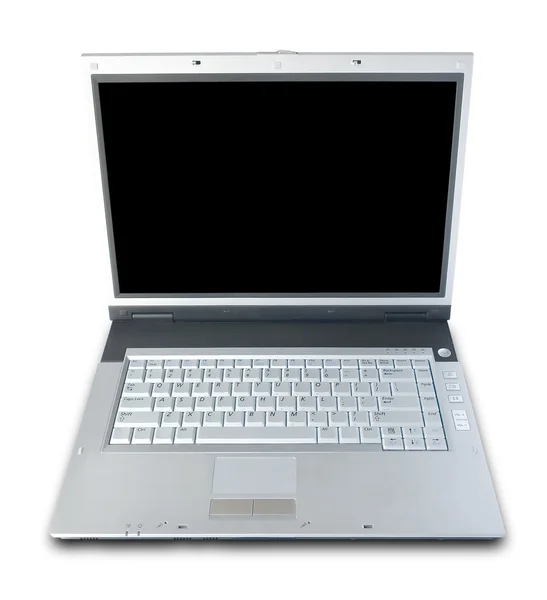 Laptop über Weiß — Stockfoto