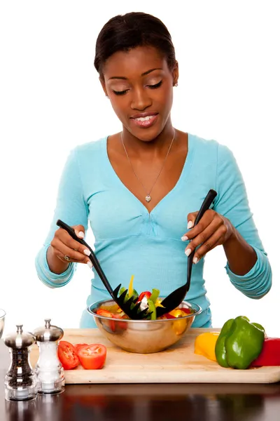 Sağlık bilinçli - savurma salata — Stok fotoğraf