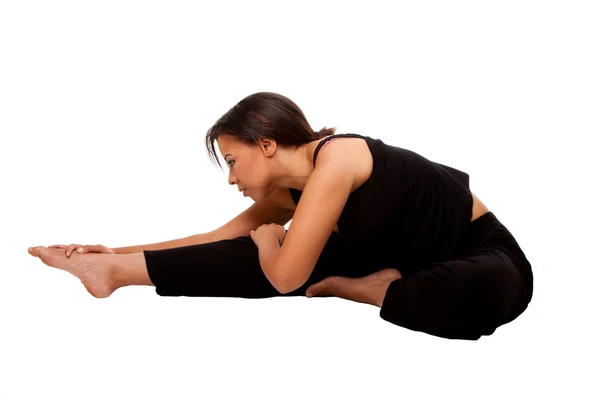 Stretching muskler innan träning — Stockfoto
