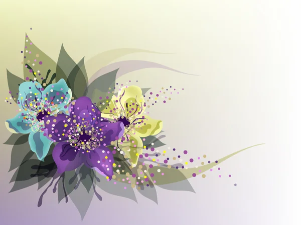 Tres flores imágenes de stock de arte vectorial | Depositphotos