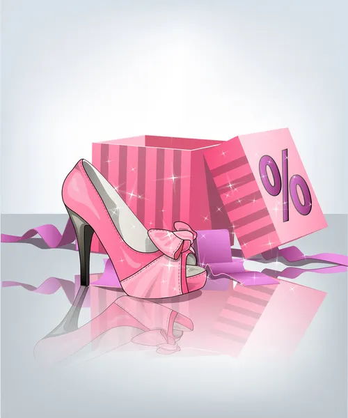 粉色鞋 — 图库矢量图片