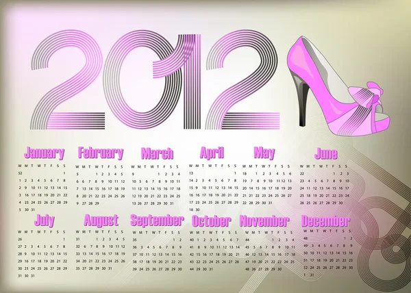 Kalender 2012 — Stock vektor