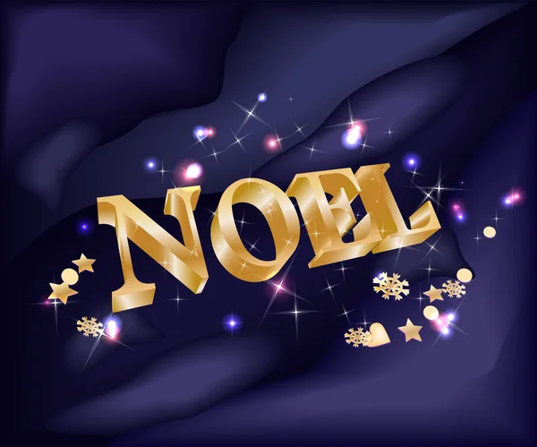 Noel golden text — Stockvektor