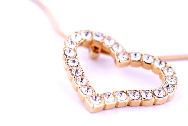 Csillogó gyémánt szív — Stock Fotó