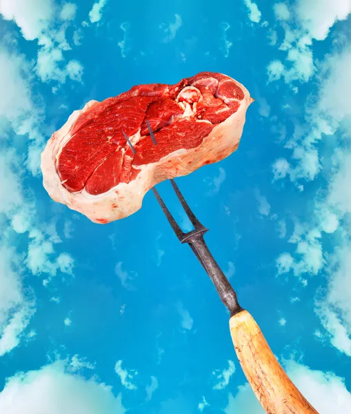 Fleisch essen! — Stockfoto