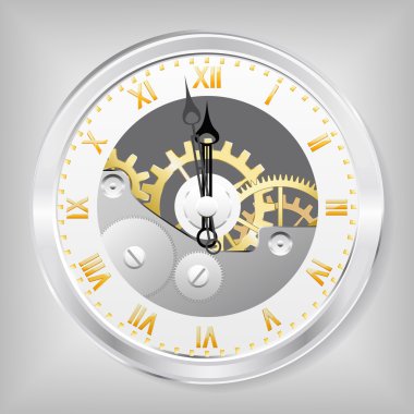 Clock-skeleton. clipart