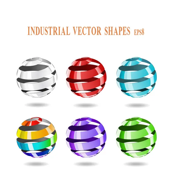 Abstrakt spiral bollar. — Stock vektor