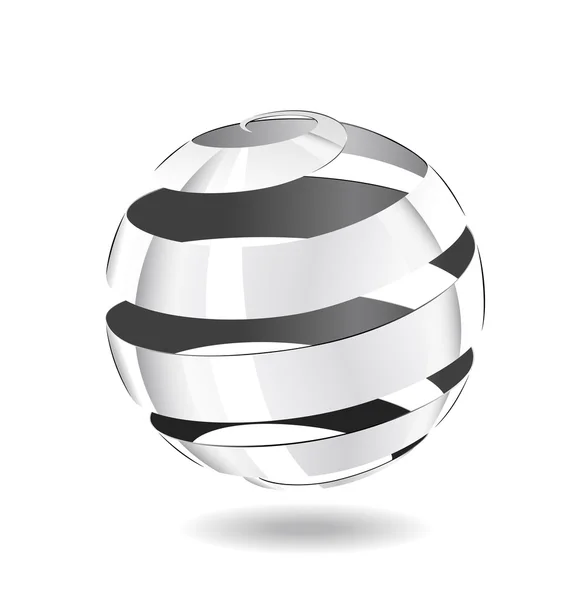 Une boule en acier . — Image vectorielle