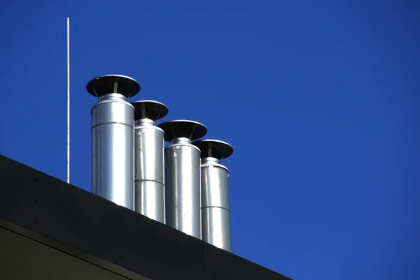Pipes and sky — Stock Photo, Image
