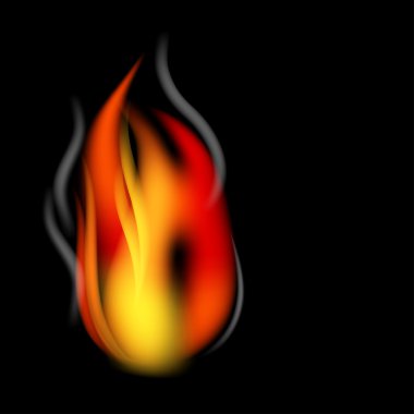 Fire and smoke vector background clipart