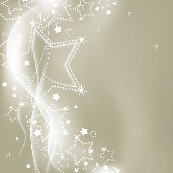 銀のクリスマス ライト ベクトルの背景 — ストックベクタ