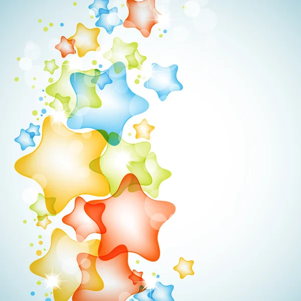 Colorful shiny stars vector background — Stock Vector
