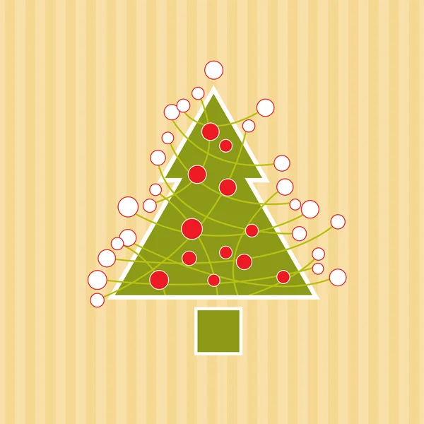 Retro vánoční strom — Stockový vektor