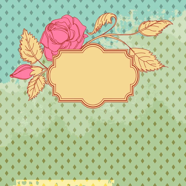 Diseño de plantilla de chatarra de flor vintage — Archivo Imágenes Vectoriales