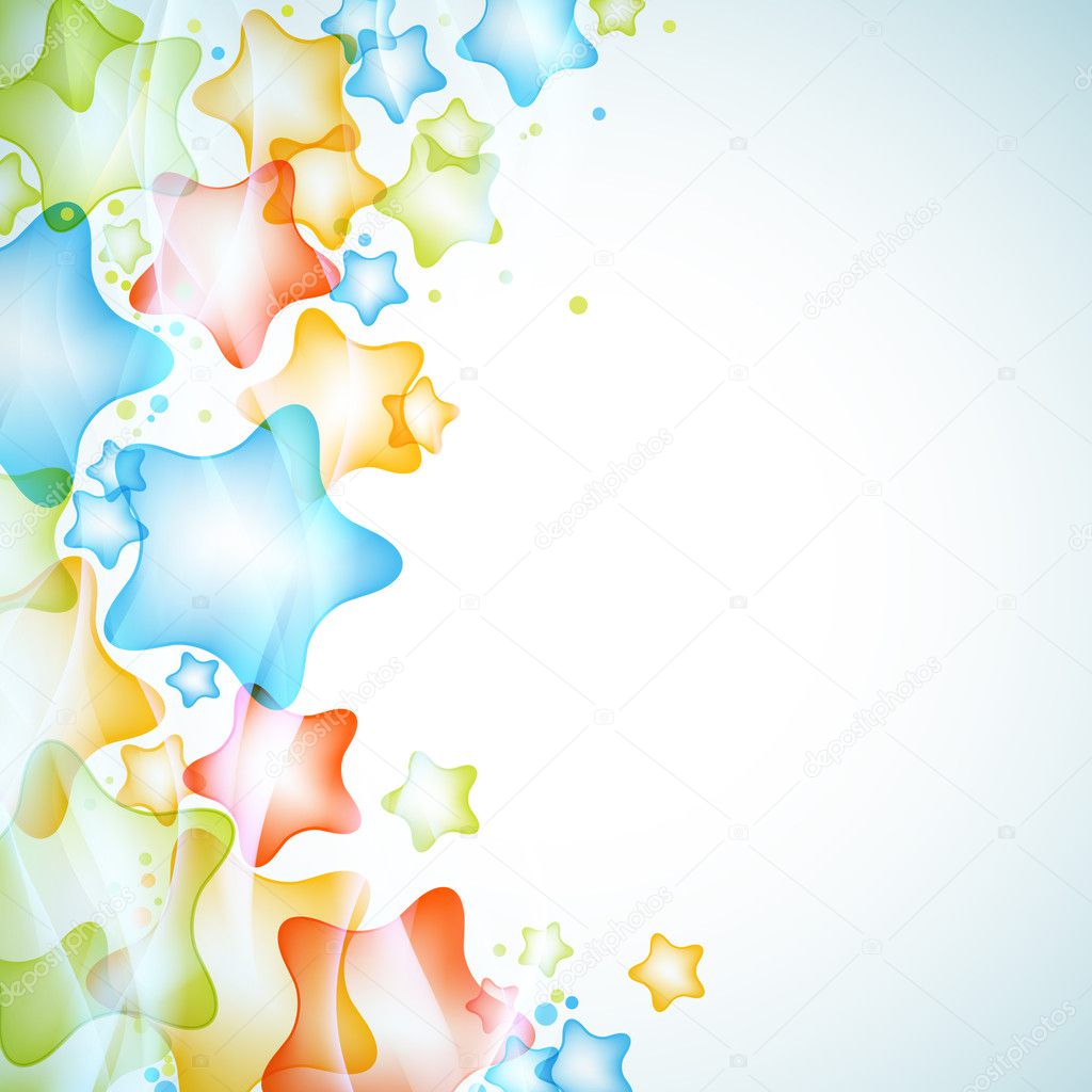Glossy stars vector background