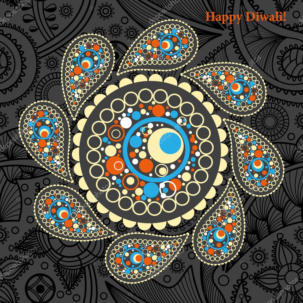 Diwali background black Vector Art Stock Images | Depositphotos