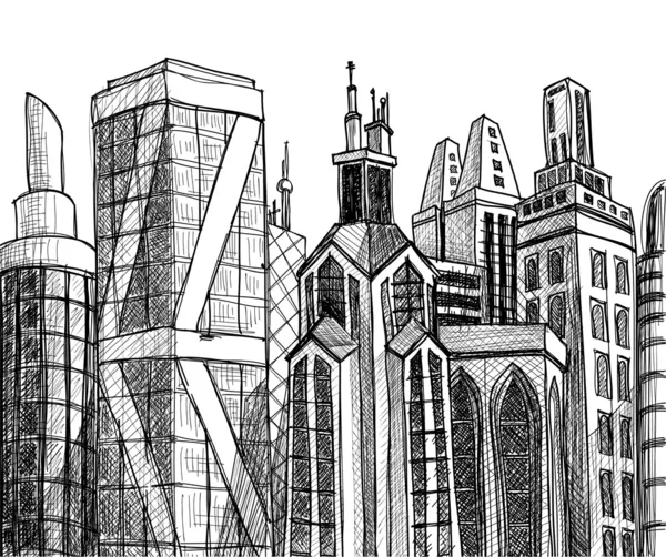 Edificios vectoriales urbanos — Archivo Imágenes Vectoriales