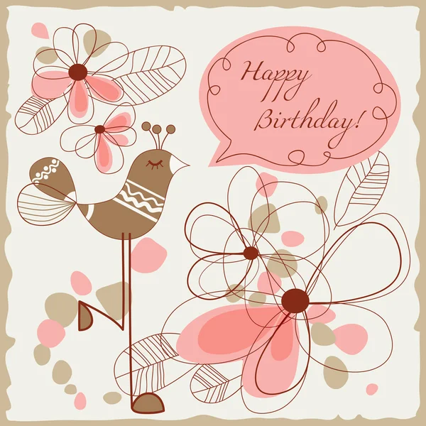 Happy birthday card for children — Stock Vector