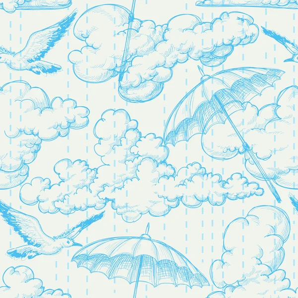Rain seamless pattern — Stock Vector