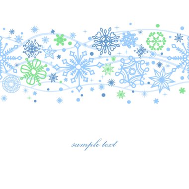 Snowflakes seamless pattern over white clipart